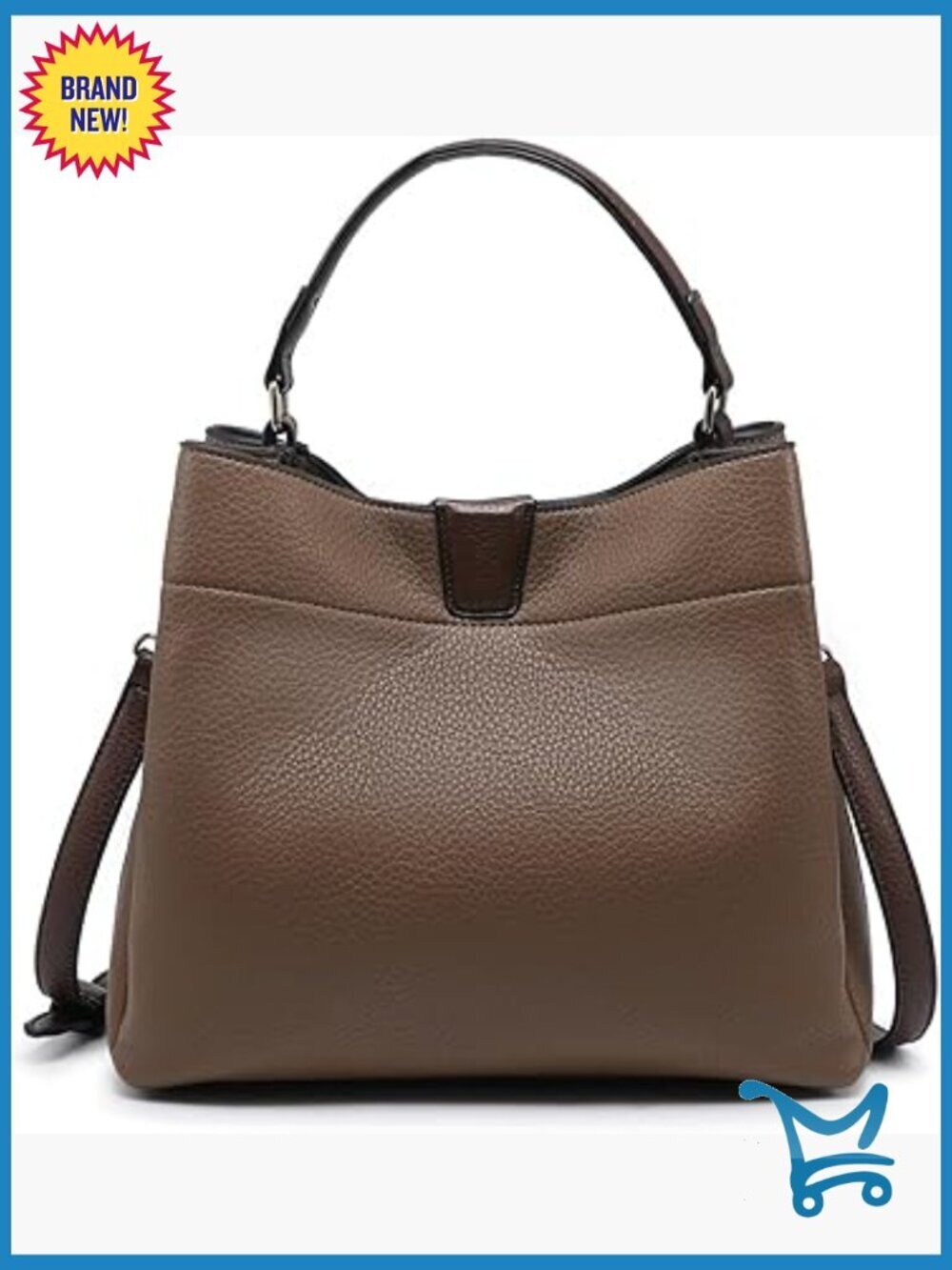 Vegan Leather Satchel Hobo Tote Crossbody Shoulder Bag for Women
